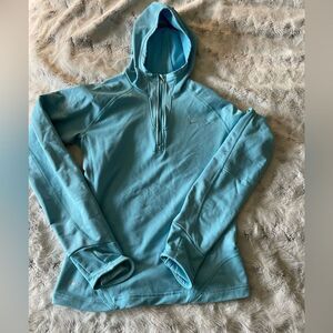 Nike Light blue fit dry quarter zip top shirt Small s fleece